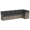 vidaXL sofas&aelig;t til haven 6 dele med hynder polyrattan gr&aring;
