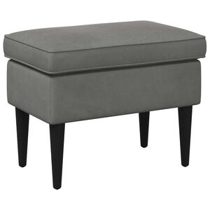 vidaXL Fodskammel M&oslash;rkegr&aring; 55 x 35 x 41 cm Fl&oslash;jl