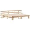 vidaXL Sengestel med hovedg&aelig;rde Brun 200 x 200 cm Massiv fyrretr&aelig;