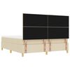 vidaXL Box spring seng med madras Creme 180 x 200 cm Stof
