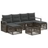 vidaXL Havesofa S&aelig;t 7 stk. Gr&aring; polyrattan