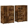 vidaXL kommoder 2 stk. 60x31x84 cm konstrueret tr&aelig; r&oslash;get egetr&aelig;sfarve
