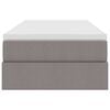 vidaXL Seng med opbevaring og madras Gr&aring;brun 90 x 200 cm Polyester