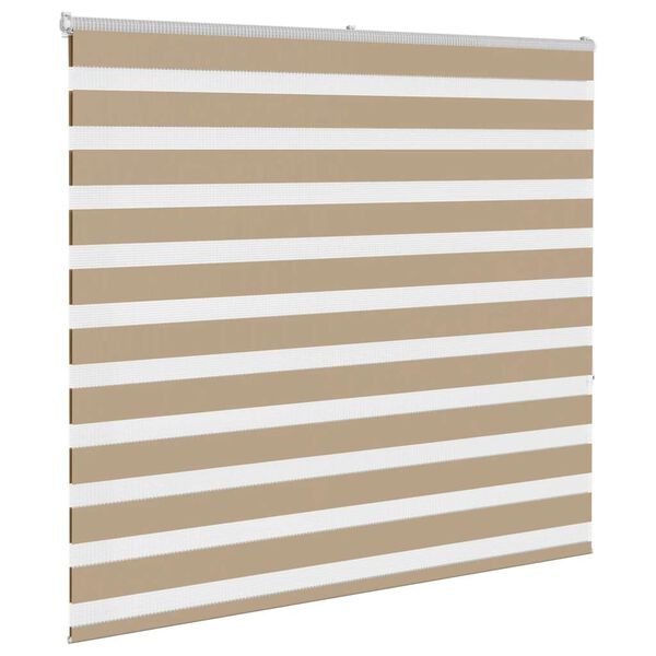 vidaXL zebragardin sandbrun 165x150 cm stofbredde 160,9 cm polyester