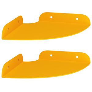 vidaXL Sv&aelig;vende hylde med hylde 2 pcs Sennepsgul 15 x 15 x 2 cm