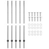 vidaXL Hegnsp&aelig;l 5 pcs Gr&aring; 140 cm St&aring;l