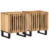 vidaXL sengeborde 2 stk. 40x34x46 cm massivt ru mangotr&aelig;