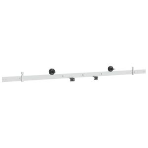 vidaXL Skyded&oslash;rsbeslag 152,4 cm St&aring;l Hvid