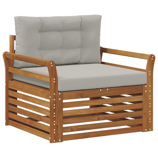 vidaXL Udend&oslash;rs sofagruppe Soli Akacietr&aelig; og polyester Naturfarvet