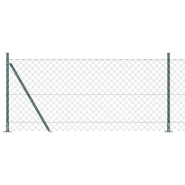 vidaXL Hegnsp&aelig;l Gr&oslash;n 10 x 1 m (60 x 60 mm net) St&aring;l og PVC