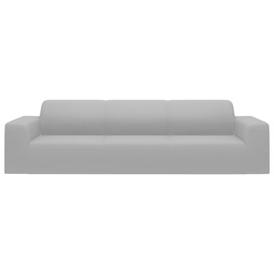 vidaXL elastisk 4-personers sofabetræk polyesterjersey grå