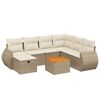 vidaXL sofas&aelig;t til haven 8 dele med hynder polyrattan beige