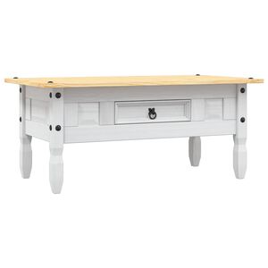 vidaXL sofabord 100 x 55 x 44 cm fyrretr&aelig; Corona-serien hvid
