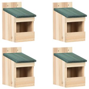 vidaXL fuglehuse 4 stk. 12x16x20 cm fyrretr&aelig;