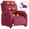 vidaXL massagestol velour vinr&oslash;d