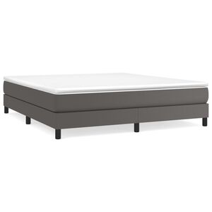 vidaXL Boxspring sengeramme 160x200 cm kunstl&aelig;der gr&aring;