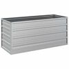 vidaXL h&oslash;jbed 100x40x45 cm galvaniseret st&aring;l s&oslash;lvfarvet