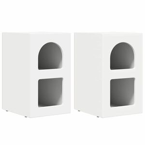 vidaXL Sengebord 2 pcs Hvid 29,5 x 33,5 x 50 cm Konstrueret tr&aelig;