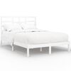 vidaXL sengeramme 120x200 cm massivt tr&aelig; hvid