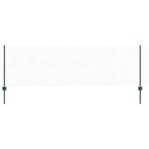 vidaXL Sekskantet hegn med stolpe 50 x 0,8 m PVC-belagt st&aring;l Gr&oslash;n Mesh