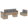 vidaXL sofas&aelig;t til haven 9 dele med hynder polyrattan beige