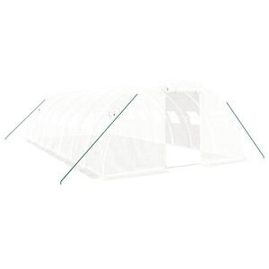 vidaXL drivhus med stålstel 32 m² 8x4x2 m hvid