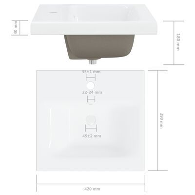 vidaXL badeværelsesmøbelsæt spånplade hvid