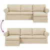 vidaXL Sofa Creme 215 x 138 x 80 cm Stof