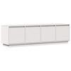 vidaXL tv-bord 156x37x45 cm massivt fyrretr&aelig; hvid