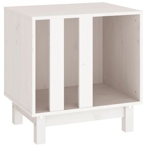 vidaXL hundehus 50x40x52 cm massivt fyrretr&aelig; hvid