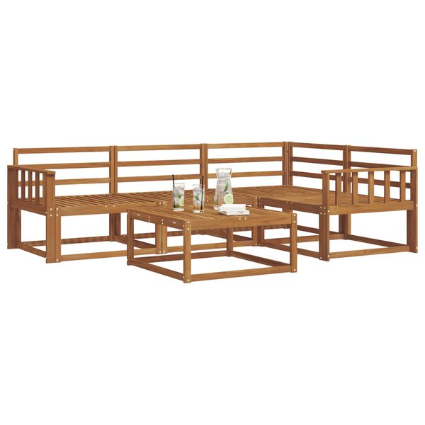 vidaXL Udend&oslash;rs sofagruppe 5 pcs Naturfarvet Massivt Akacietr&aelig;