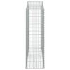 vidaXL buet gabionkurv 200x50x160/180 cm galvaniseret jern