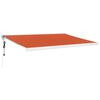 vidaXL foldemarkise 4,5x3 m stof og aluminium orange og brun