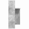 vidaXL Bord med hylde Beton Grå 131,5 x 50 x 106,5 cm Konstrueret træ