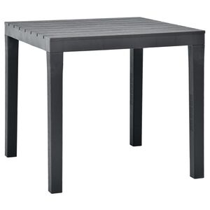 vidaXL havebord 78 x 78 x 72 cm plastik antracitgr&aring;
