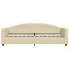 vidaXL daybed med udtræk og skuffer 80x200 cm stof cremefarvet
