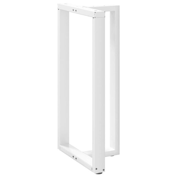 vidaXL barbordsben T-formet 2 stk. hvid 60x35x(110-111) cm st&aring;l