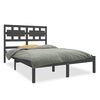 vidaXL sengeramme 140x190 cm massivt tr&aelig; gr&aring;