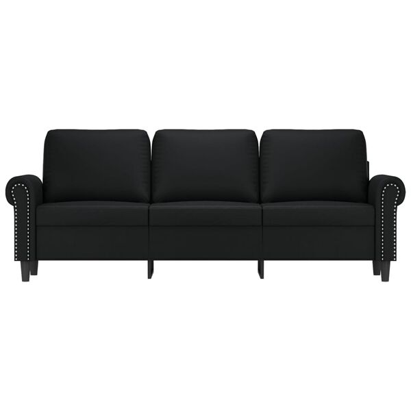 vidaXL 3-personers sofa 180 cm kunstl&aelig;der sort