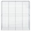 vidaXL gabionkurv med cover 200x50x200 cm galvaniseret jern