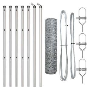 vidaXL Hexagonal hegnsgrundfiks 10 x 0,6 m Galvaniseret st&aring;l S&oslash;lv Mesh