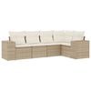 vidaXL sofas&aelig;t til haven 5 dele med hynder polyrattan beige