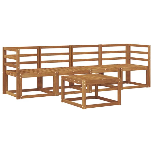 vidaXL Udend&oslash;rs sofagruppe 5 pcs Naturfarvet Massivt Akacietr&aelig;