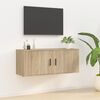 vidaXL v&aelig;gh&aelig;ngt tv-skab 100x34,5x40 cm sonoma-eg