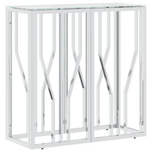 vidaXL konsolbord 70x30x70 cm rustfrit st&aring;l og glas