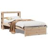 vidaXL sengeramme med sengegavl 75x190 cm massivt fyrretr&aelig;