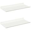 vidaXL Sv&aelig;vende hylde 2 stk. Hvid 40 x 18 x 2,5 cm St&aring;l