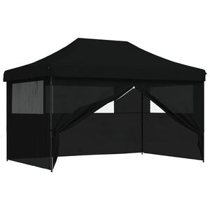 vidaXL Party Tent 292 x 440 x 315 cm Sort Oxford stof