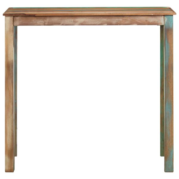 vidaXL bars&aelig;t i 5 dele massivt genbrugstr&aelig; og &aelig;gte l&aelig;der