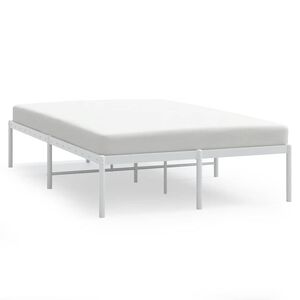 vidaXL sengeramme 120x190 cm metal hvid